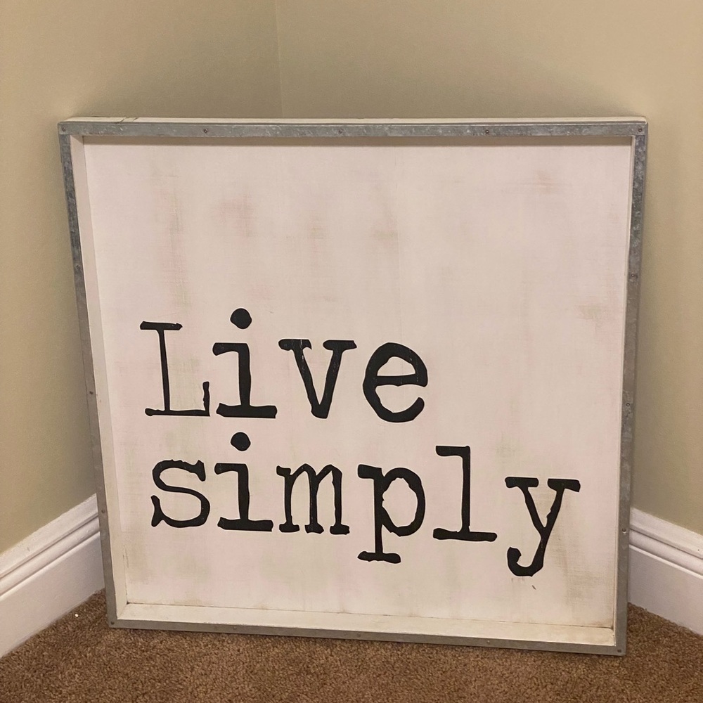 “Live Simply” Wall Decor